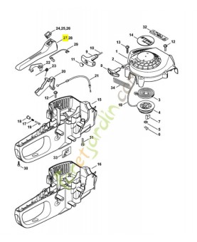 Monture de poignee Stihl ref. 4228-791-0603