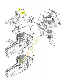 Monture de poignée 4228-790-0650. Pièce de rechange Sithl / Vicking