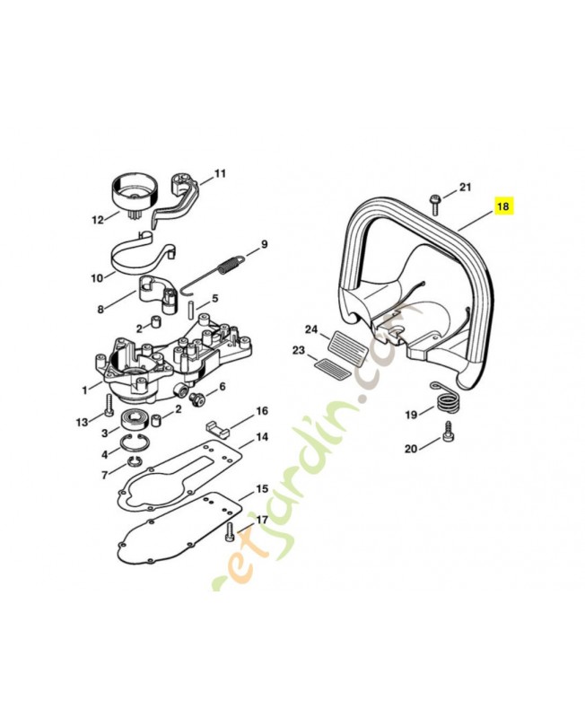 Poignée tubulaire 4228-791-0101 stihl