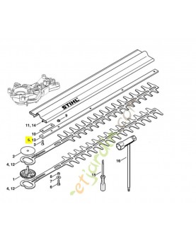 Glissiere guidage 450mm