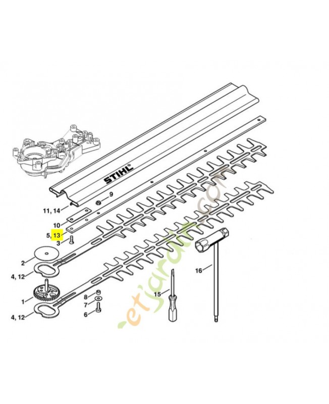 Glissière de guidage 600 mm Stihl réf 4228-641-4610 - Pièce de détachée Sithl / Vicking