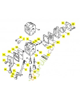Carburateur c1q-s169 4228-120-0608. Pièce de rechange Sithl / Vicking