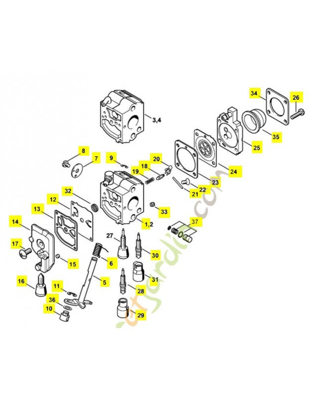 Carburateur c1q-s169 4228-120-0608. Pièce de rechange Sithl / Vicking