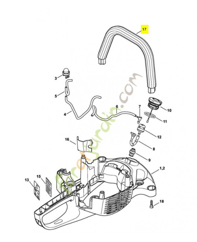 Poignee tubulaire hs