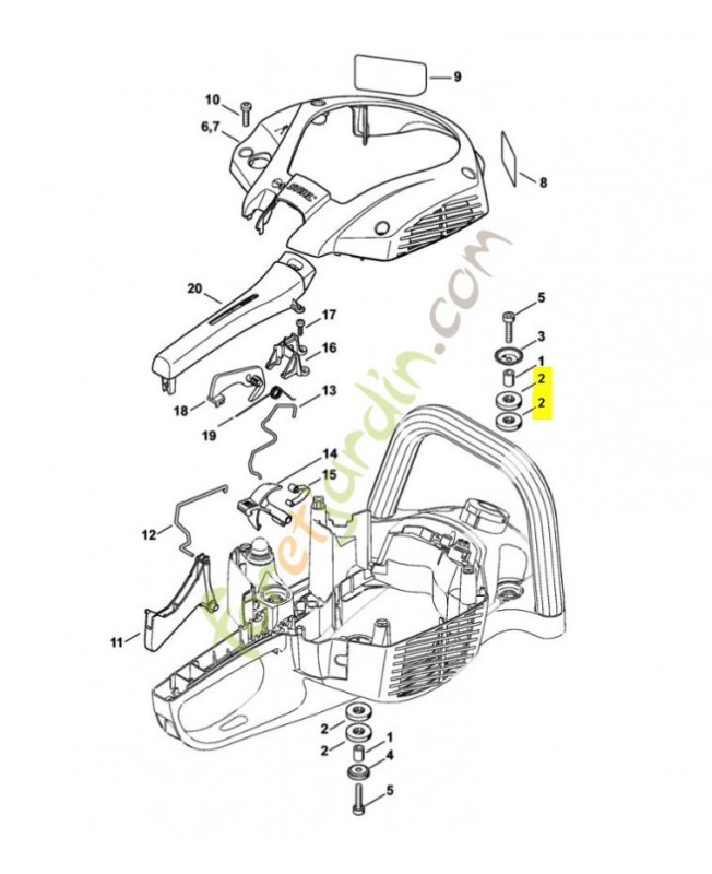 Jeu de butoir annulaire