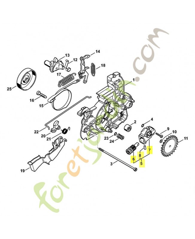 Carter de pompe 1208-640-3250 stihl.Pièce de rechange stihl.