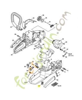 Autocollant avertissement Stihl réf 0000-967-7336- Pièce détachée Stihl / Vicking