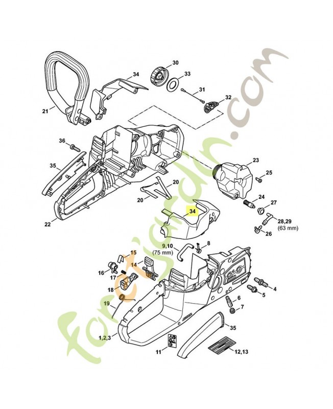 Capot 1254-080-1600- Pièce détachée Stihl / Vicking