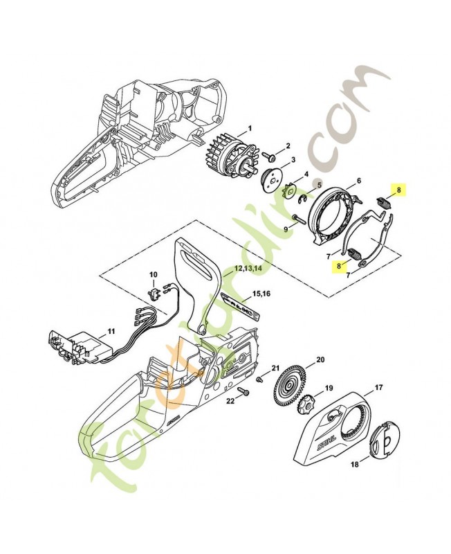 Ressort de tension Stihl ref. 1254-162-7900