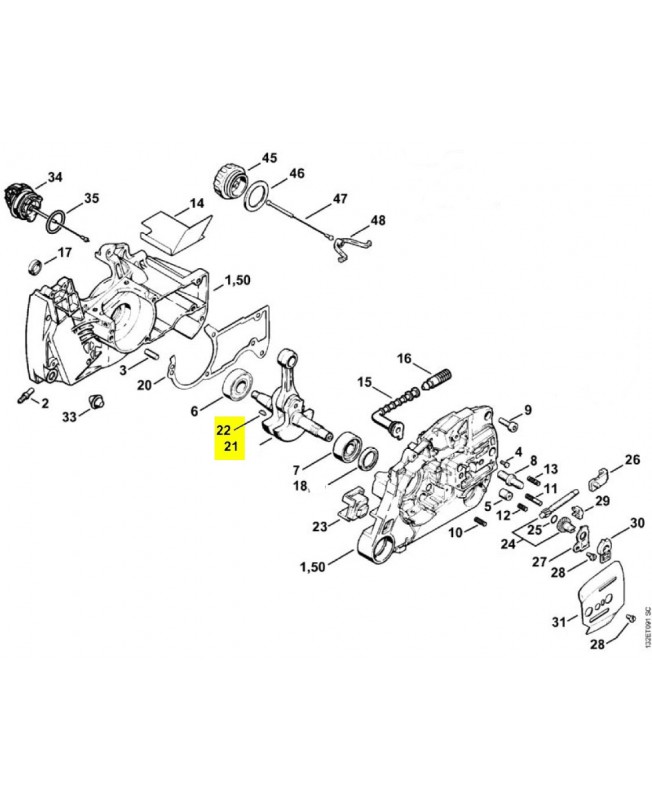 Repères 21 et 22 Vilebrequin