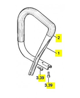 Repères 1-2 et 39 Poignée