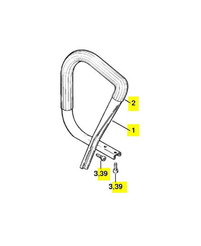 Repères 1-2 et 39 Poignée