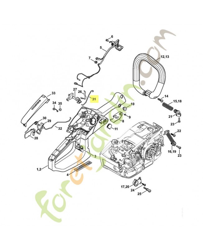 Tringlerie volet demarrage