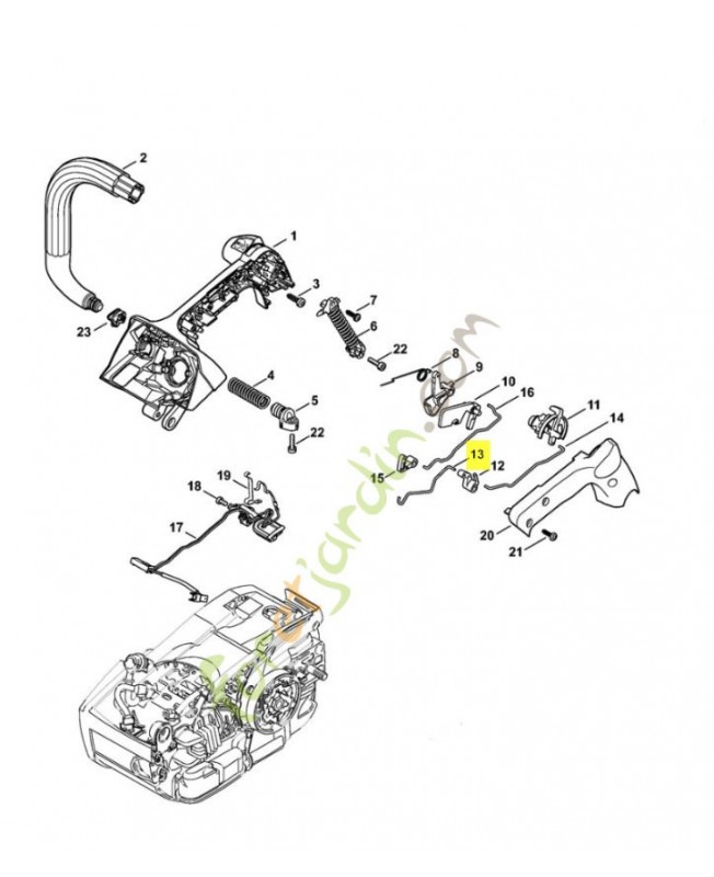 Tringlerie volet demarrage