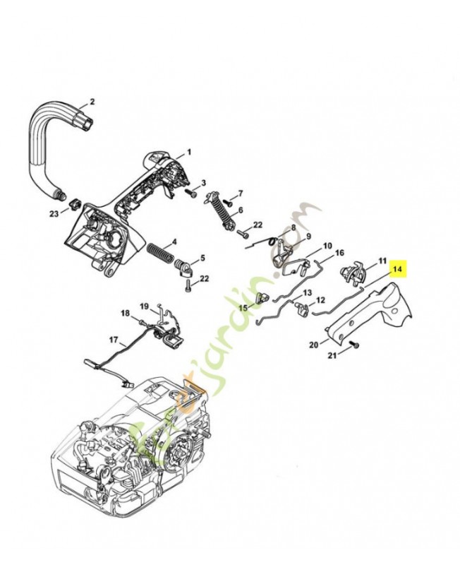 Tringlerie volet demarrage