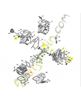 Demi-carter vilebrequin