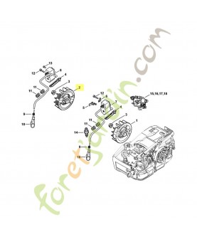 Rotor 1145-400-1201. Pièce détachée Stihl / Vicking
