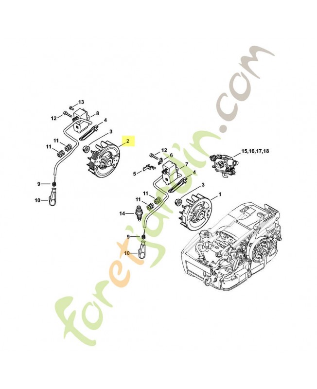 Rotor 1145-400-1201. Pièce détachée Stihl / Vicking