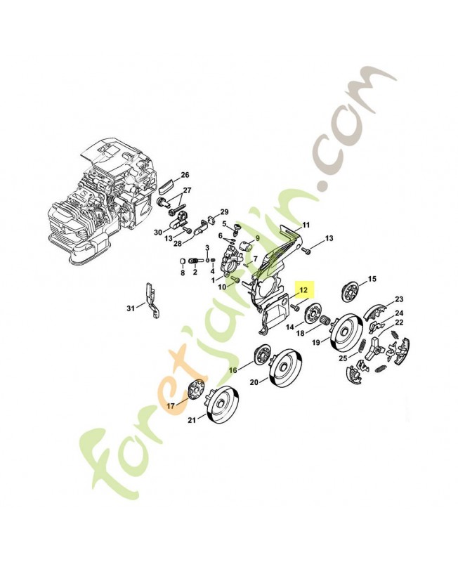 Couvercle 1145-021-1102 stihl
