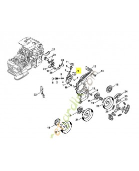 Piece de raccordement Stihl ref. 1129-647-5701