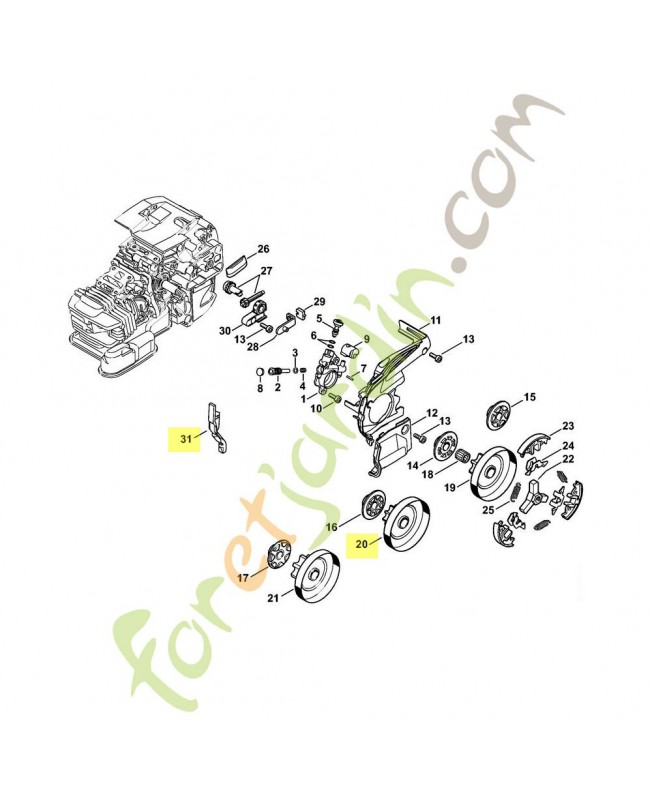 Pignon 1/4 - 8 dents