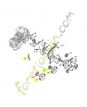 Jeu de pignon 1/4p - 8 dents