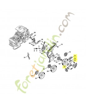 Embrayage 1137-160-2000 pour tronçonneuse stihl
