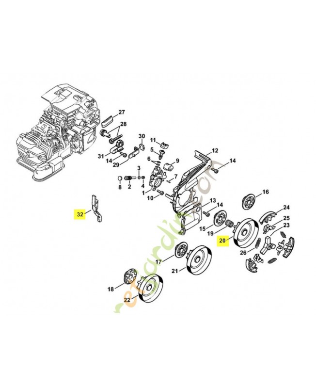 Pignon 3/8p - 6 dents stihl réf.1145-640-2010