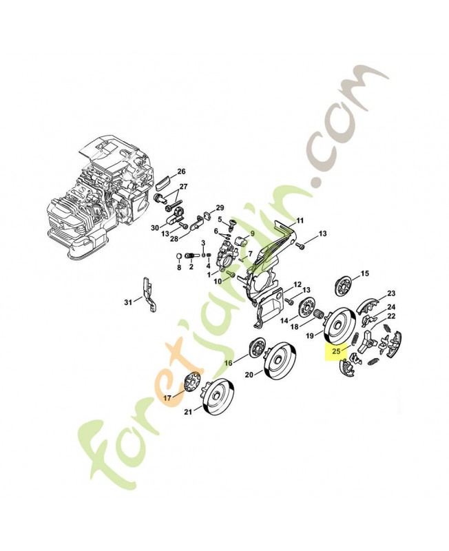 Ressort de tension Stihl Ref : 0000-997-5625