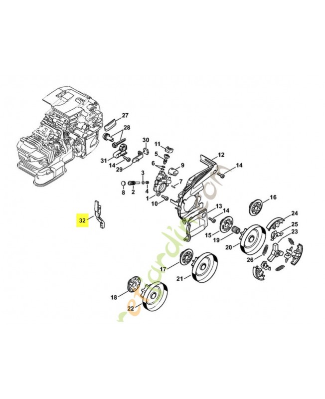 Reglette de butée Stihl ref. 1145-893-5900