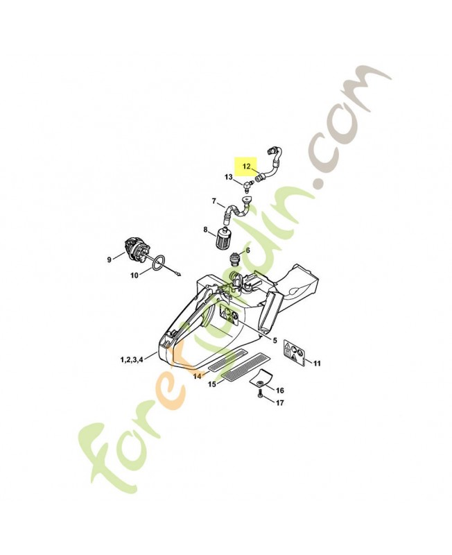 Tuyau de carburant 1140-350-2701 stihl.