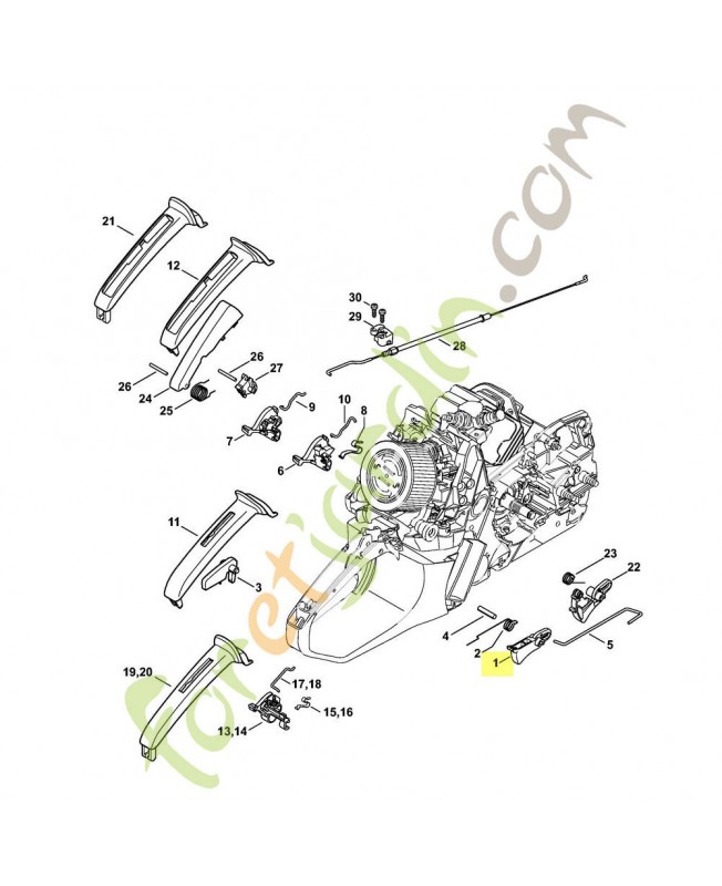 Manette des gaz 1140-182-1000 stihl