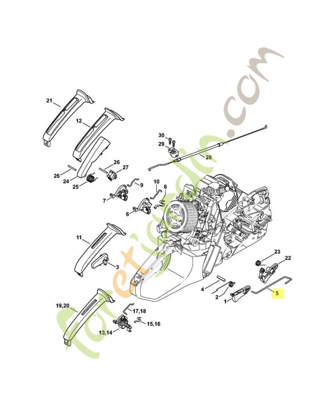 Tringlerie de gaz 1140-182-1500. Pièce de rechange Sithl / Vicking