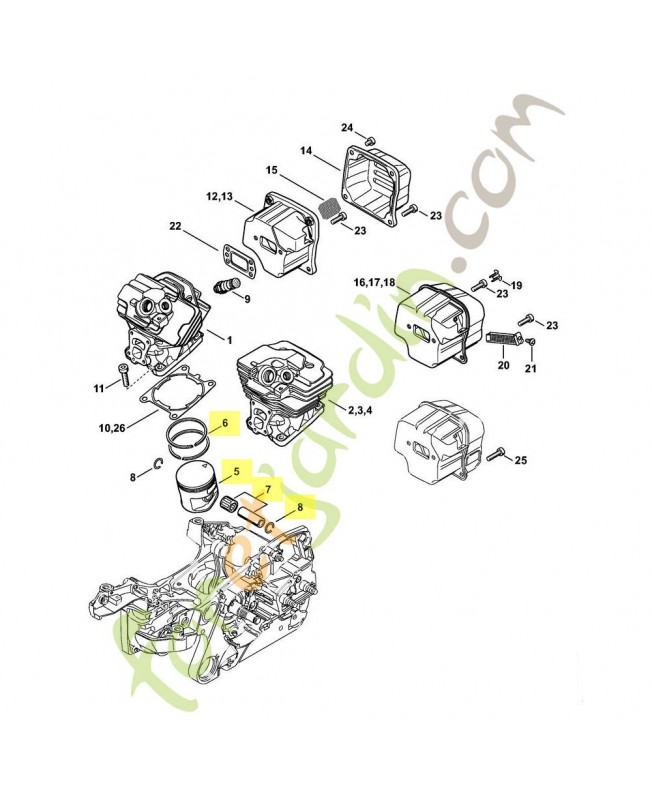 Cylindre av piston d 47mm