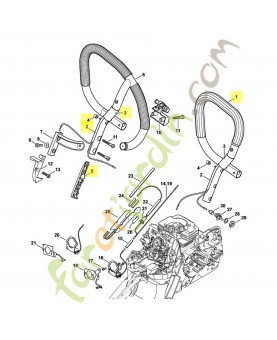 Poignee tubulaire ms 362w