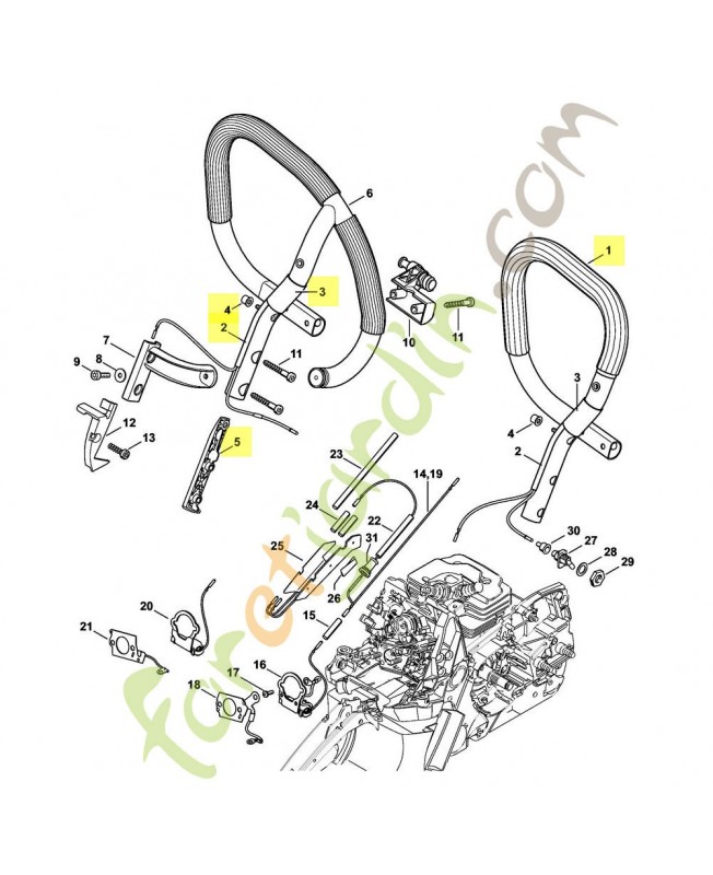 Poignee tubulaire ms 362w