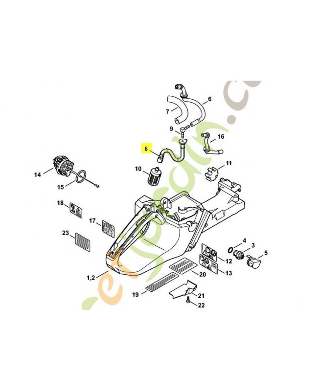 Tuyau aspir essence référence 1138-358-7705