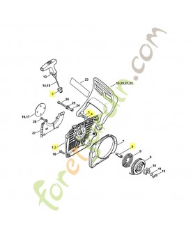 Carter de ventilateur 1140-080-1800. Pièce détachée Stihl / Vicking