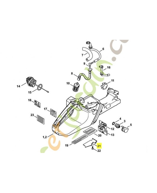 Pièce de protection 1138-656-1501. Pièce détachée Stihl / Vicking