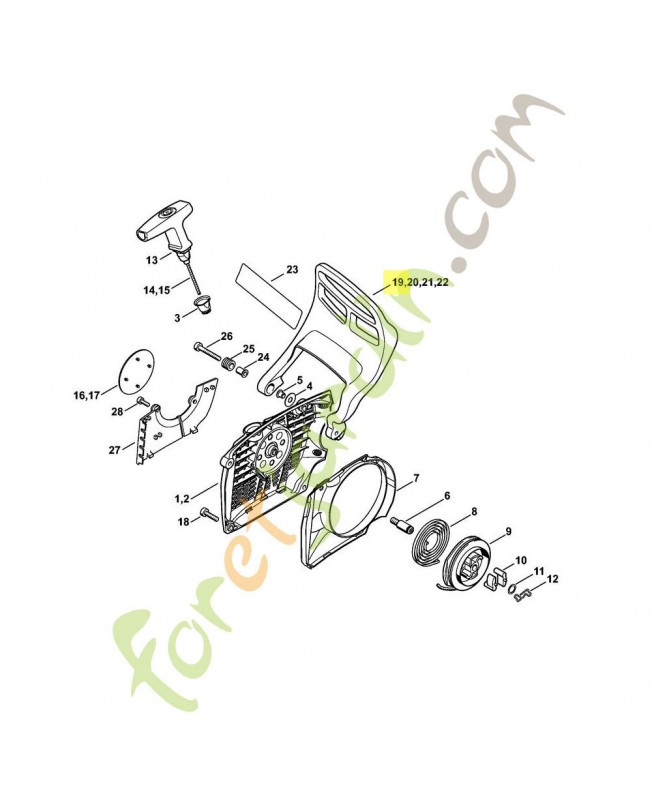 protège main 1140-792-4902. Pièce détachée Stihl / Vicking