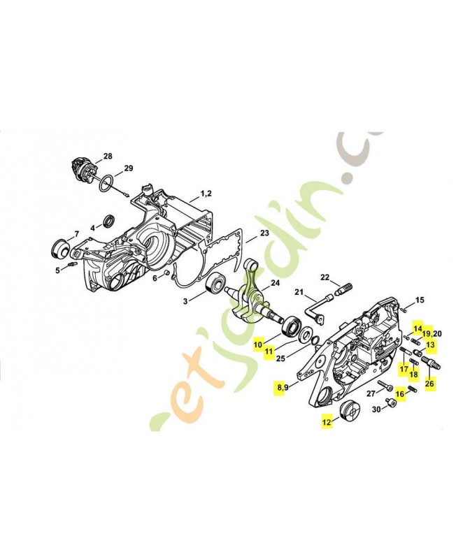 Demi-carter de vilebrequin Demi-carter de vilebrequin