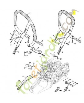 Poignee tubulaire ms441w