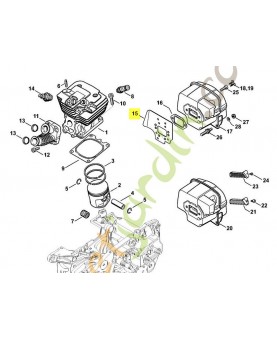 Tole refroidissement Stihl ref. 1138-141-3201