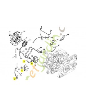 Jeu de Appareil de commande/Carburateur 1138-007-1008. Pièce détachée Stihl / Vicking