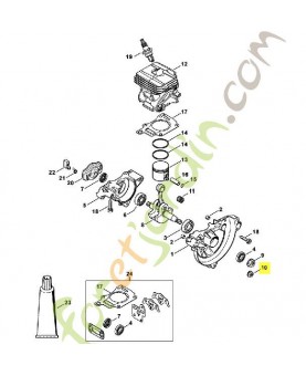 Ecrou m6 stihl réf: 9220-260-0900