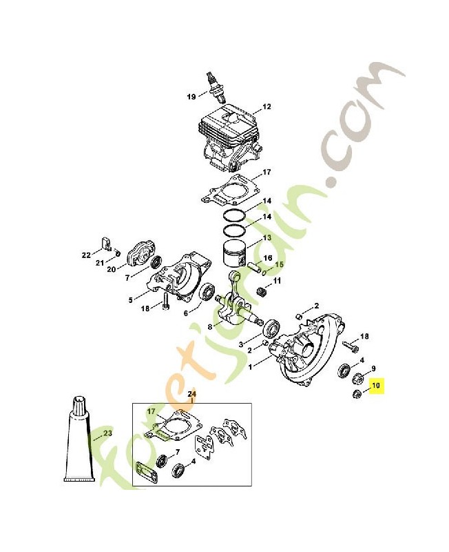 Ecrou m6 stihl réf: 9220-260-0900
