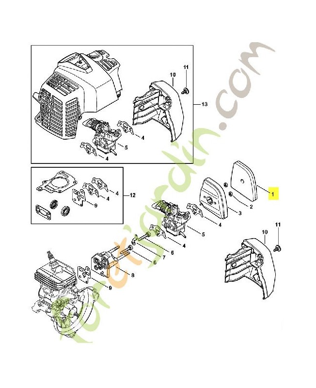 Filtre a air 4149-120-1800. Pièce de rechange Sithl / Vicking