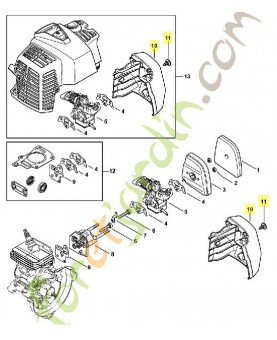 Couvercle du filtre 4149-140-1003. Pièce détachée Stihl / Vicking