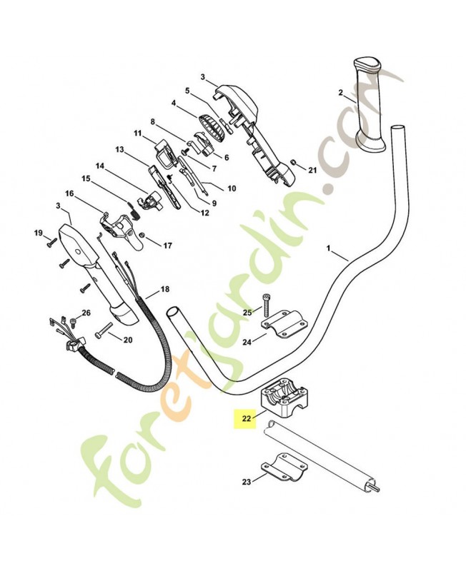 Monture de serrage stihl ref. 4137-791-6800