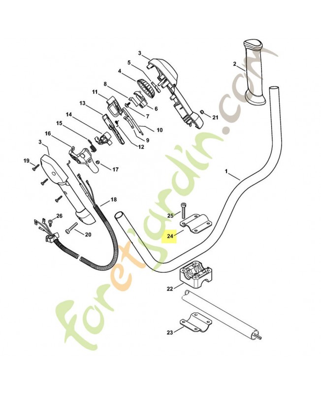 Monture de serrage stihl ref. 4137-791-0900